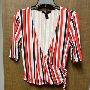 Low V-neck mid sleeve t-shirt from forever 21